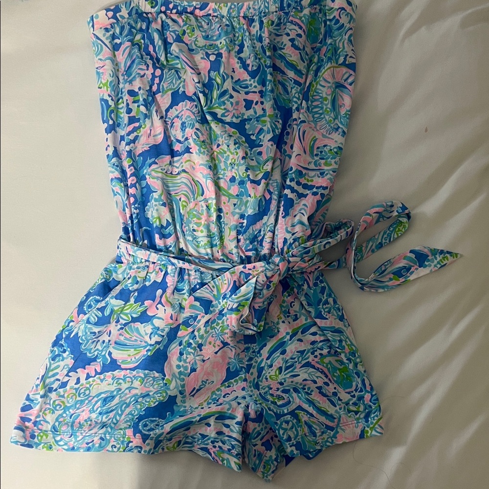 Lilly Pulitzer Blue and Pink Romper